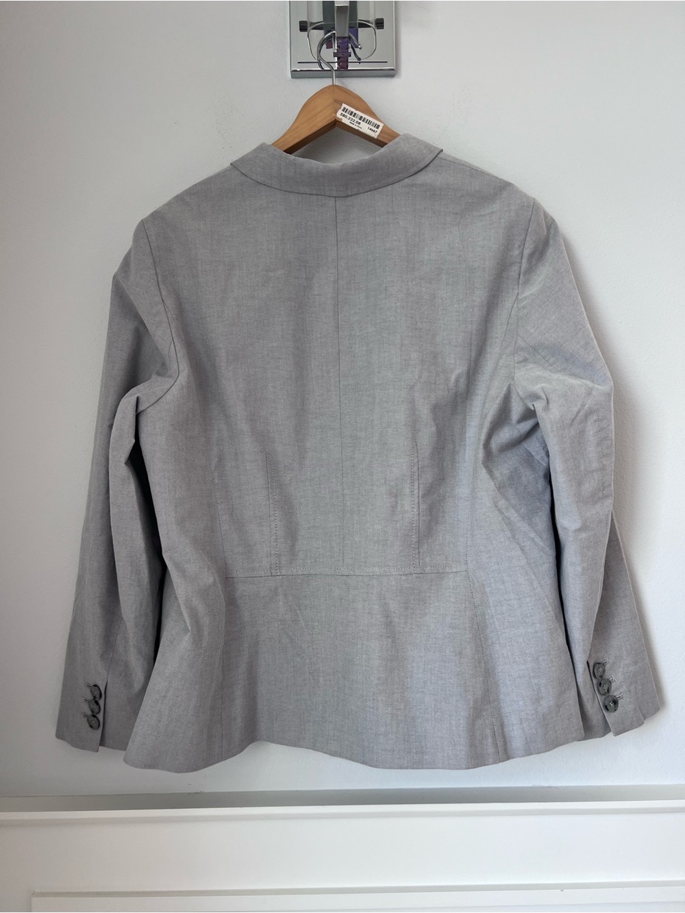 Talbots Light Gray Classic Two-Button Blazer - Picture 3 of 10